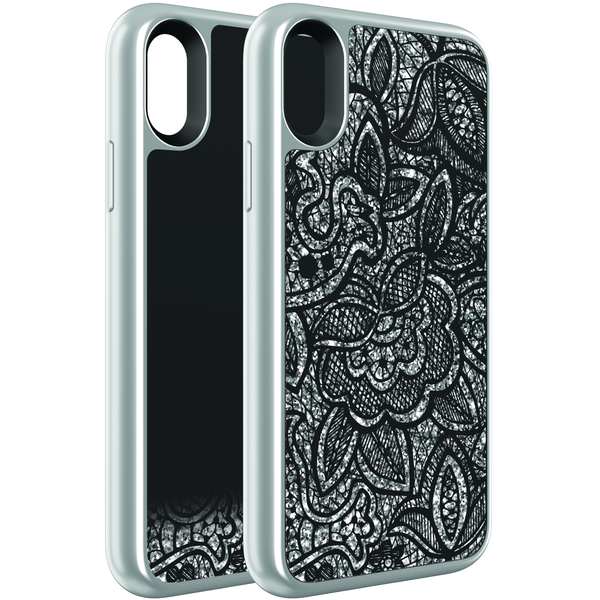 Body Glove Silver Illusive Glitter Lace Case iPhone X Silver from AT&T